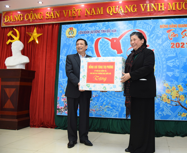 Phó Chủ tịch Thường trực Quốc hội Tòng Thị Phóng thăm, tặng quà tết công nhân, người lao động, các gia đình chính sách tại Bắc Kạn